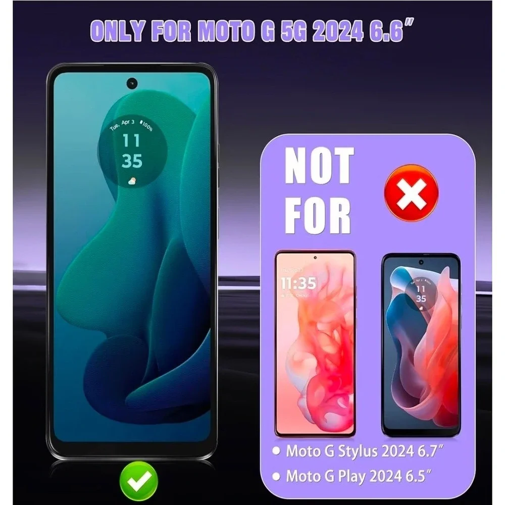 Privacy Screen Protector for Motorola Moto G 5G 2024 9H Tempered Glass